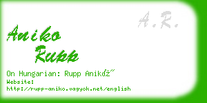 aniko rupp business card